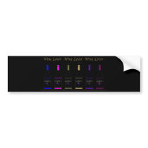WINE LOVER_6 BOTTLE BUMPER STICKER