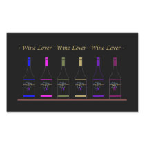 WINE LOVER_6 BOTTLE RECTANGULAR STICKERS