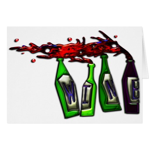Wine Pouring from Bottles Cards