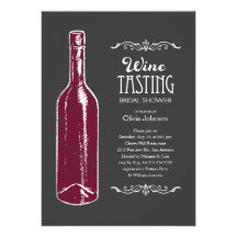 Wine Tasting Bridal Shower Invitations