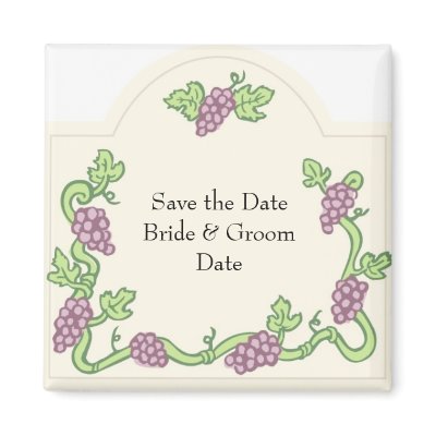 Wine Themed Save the Date Magnets by frugalbride