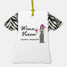 Wine Vixen "Nice & Naughty" Custom Christmas Tree Ornaments