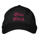 Wine Witch embroidered hats