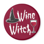 Wine Witch magnets