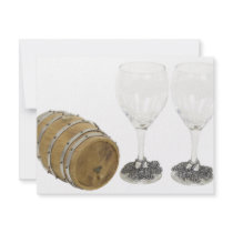 WineBarrelGlasses110709 copy Custom Invitation