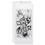 Wines & Liquors Retro Style Advert rack cards