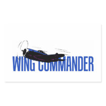 Wing commander. Aviation gift for aeroplane pilot Rectangle Sticker