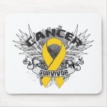 Wing Grunge Emblem Survivor - Neuroblastoma Mousepad