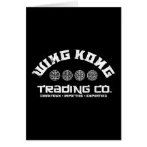 wing kong trading co. big trouble in little china greeting cards