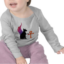 Winged Bast & Ankh Tee Shirt