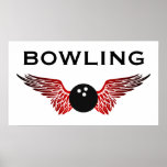 winged bowling print