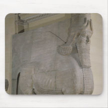 Winged bull at a facade of King Sargon II's Mouse Pads