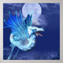 Winged Dragon in Flight Poster