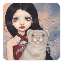 "Winged Ferret" Sticker