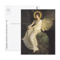 Winged Figure Seated Upon a Rock by Abbott Thayer Post Card