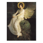 Winged Figure Seated Upon a Rock by Abbott Thayer Post Card