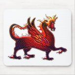 winged fire dragon mousepads
