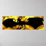 Winged Goat In Hellfire Print