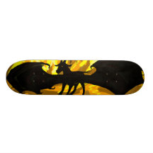 Winged Goat In Hellfire Skateboard