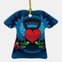 Winged Heart Christmas Ornament
