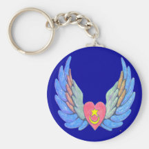 Winged Heart Keychain