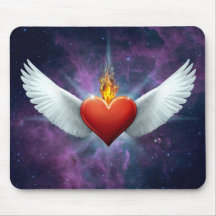 Winged Heart Mouse Pad