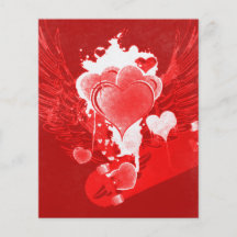 Winged Hearts & Skateboard Valentine's Flyer