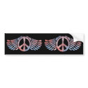 Winged Peace Symbol bumper stickers