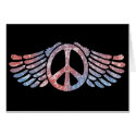Winged Peace Symbol cards