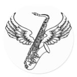 Winged Sax Sticker