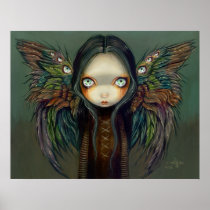 Winged Seer gothic angel fairy Art Print
