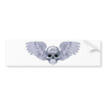 Winged skull bumper stickers