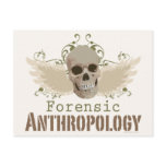 Winged Skull Forensic Anthropology Postcard
