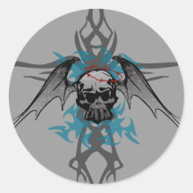 Winged Skull Stickers