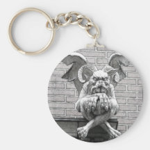 Winged Stone Gargoyle Keychains