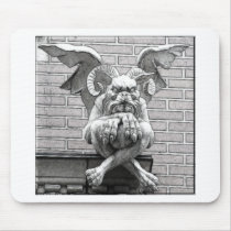 Winged Stone Gargoyle Mousepads
