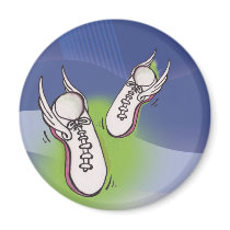 Winged Tennis Shoes Refrigerator Magnets