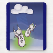 Winged Tennis Shoes Mouse Pads