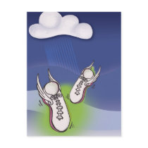 Winged Tennis Shoes Post Cards