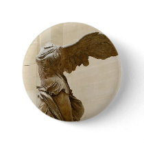 Winged Victory of Samothrace Pinback Button