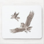Winged wolf mouse pads