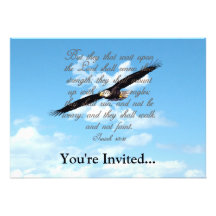 Wings as Eagles, Isaiah 40:31 Christian Bible Personalized Invitation