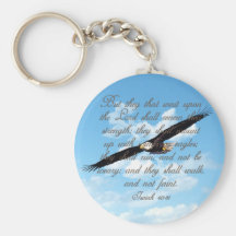 Wings as Eagles, Isaiah 40:31 Christian Bible Keychains