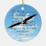 Wings as Eagles, Isaiah 40:31 Christian Bible Christmas Ornament