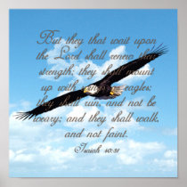 Wings as Eagles, Isaiah 40:31 Christian Bible Print
