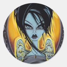Wings of Desire Round Stickers
