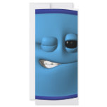 winking blue square smiley rack cards
