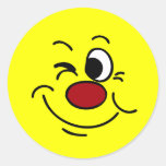 Winking Face: Sure I can cover for you at work Round Sticker
