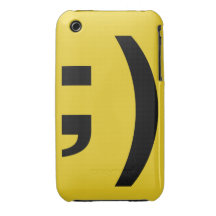 Winky face iPhone case Case-Mate iPhone 3 Cases