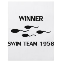 winner swim team 1958 icon personalized flyer